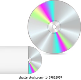 CD or DVD disk isolated vector image