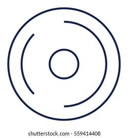 CD or DVD Flat minimal icon vector