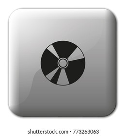 CD or DVD flat vector icon.