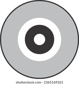 CD DVD icon colorful vector isolated 