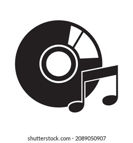 CD or DVD icon. Compact disk symbol illustration