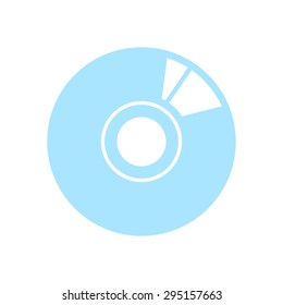 CD or DVD icon. Compact disk symbol.