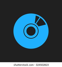 CD or DVD icon. Compact disk simbol.