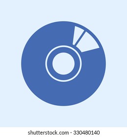 CD or DVD icon. Compact disk simbol.