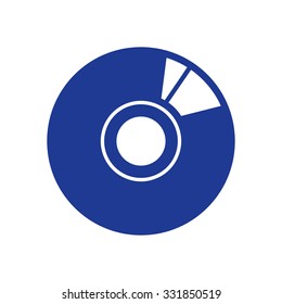 CD or DVD icon. Compact disk simbol.