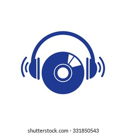 CD or DVD icon. Compact disk simbol.