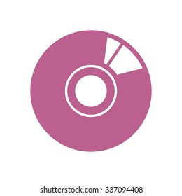 CD or DVD icon. Compact disk simbol.
