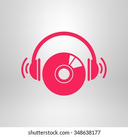 CD or DVD icon. Compact disk simbol.