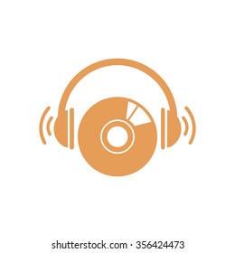 CD or DVD icon. Compact disk simbol.