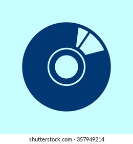 CD or DVD icon. Compact disk simbol.