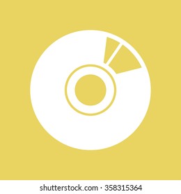 CD or DVD icon. Compact disk simbol.