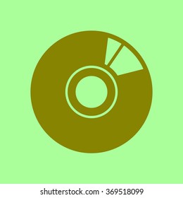 CD or DVD icon. Compact disk simbol.