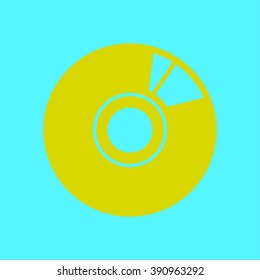 CD or DVD icon. Compact disk simbol.
