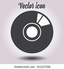 CD or DVD icon. Compact disk simbol.