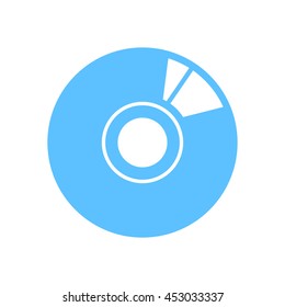 CD or DVD icon. Compact disk simbol.