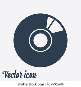 CD or DVD icon. Compact disk simbol.