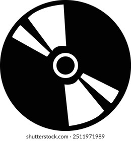 CD- oder DVD-Symbol. Disk-Symbole, Vektor, CD-Design-Template-Element, Speicher Silhouette Grafik-Design, einzeln auf transparentem Hintergrund, für mobile App, Website, Musik und ui verwendet.