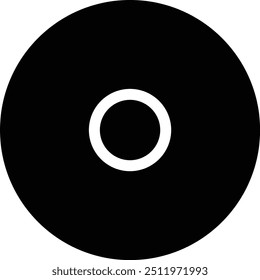 CD- oder DVD-Symbol. Disk-Symbole, Vektor, CD-Design-Template-Element, Speicher Silhouette Grafik-Design, einzeln auf transparentem Hintergrund, für mobile App, Website, Musik und ui verwendet.