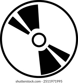 CD- oder DVD-Symbol. Disk-Symbole, Vektor, CD-Design-Template-Element, Speicher Silhouette Grafik-Design, einzeln auf transparentem Hintergrund, für mobile App, Website, Musik und ui verwendet.