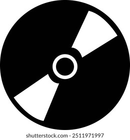 CD- oder DVD-Symbol. Disk-Symbole, Vektor, CD-Design-Template-Element, Speicher Silhouette Grafik-Design, einzeln auf transparentem Hintergrund, für mobile App, Website, Musik und ui verwendet.