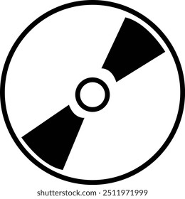 CD- oder DVD-Symbol. Disk-Symbole, Vektor, CD-Design-Template-Element, Speicher Silhouette Grafik-Design, einzeln auf transparentem Hintergrund, für mobile App, Website, Musik und ui verwendet.