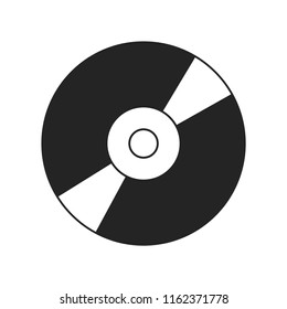 CD or DVD icon isolated on white backgound. Compact Disc digital optical disc data storage. Vector illustration