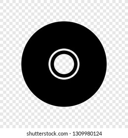 CD DVD icon on transparent grid