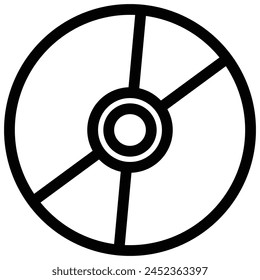 cd dvd icon with outline style