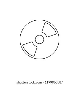 CD or DVD icon. Simple outline vector of cinema set for UI and UX, website or mobile application