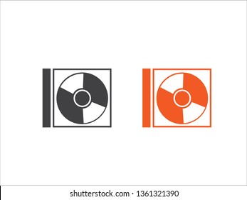 cd or dvd icon vector isolated on white background.