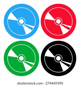 CD or DVD icons 