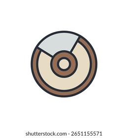 ícones de cd e dvd isolados no fundo branco. Design de estilo plano, coleção de símbolos