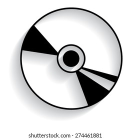 CD or DVD icons with shadow