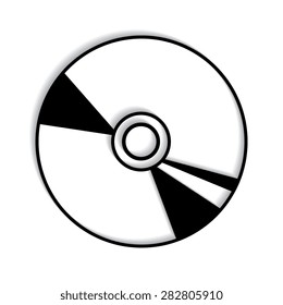 CD or DVD icons with shadow