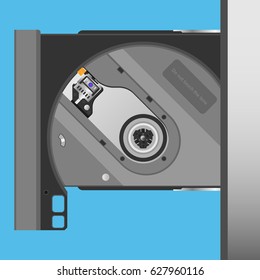 CD DVD laptop tray drive for read and write data disc