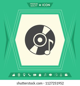 CD, DVD with music symbol