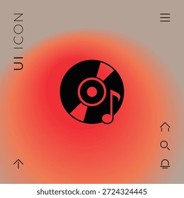 CD, DVD mit Musiksymbol. Element für Ihr Design