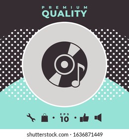 CD, DVD with music symbol. Graphic elements for your design