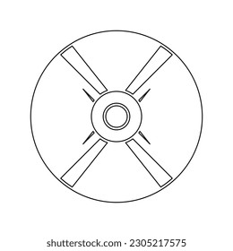 CD or DVD outline icon. Digital optical disc vector illustration in trendy style. Blue-ray, DVD, or CD disc for saving video, music, and computer software. Editable graphic resources for you.
