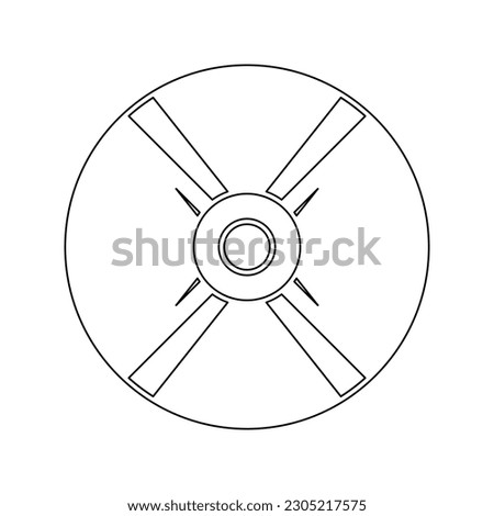 CD or DVD outline icon. Digital optical disc vector illustration in trendy style. Blue-ray, DVD, or CD disc for saving video, music, and computer software. Editable graphic resources for you.