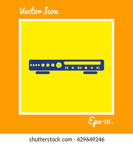 CD or DVD player Icon. Eps-10.