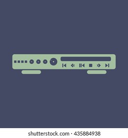 CD or DVD Player Icon of . Eps-10.