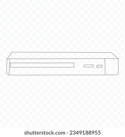 cd DVD player line art vector file .eps.10