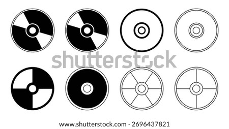 CD or DVD set icon. Disc icon, vector illustration