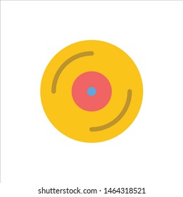 Cd, Dvd, Studio  Flat Color Icon. Vector icon banner Template. Vector Icon Template background