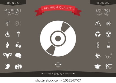 CD, DVD symbol icon