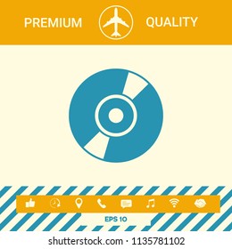 CD, DVD symbol icon