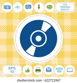 CD, DVD symbol icon