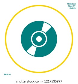 CD, DVD symbol icon. Graphic elements for your design