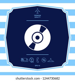 CD, DVD symbol icon. Graphic elements for your design